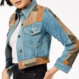 We The Free Multicolor Patchwork Jean Jacket